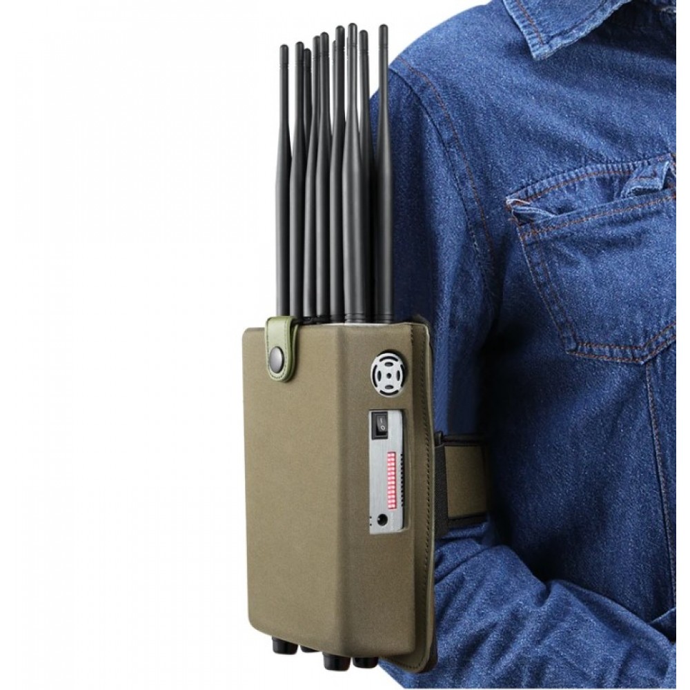 Глушилка 1280B - мобільного зв'язку, 3G, 4G, 5G і WiFi (2,4/5), GPS, Lojack, 12 Вт радіус дії 2-20 метрів