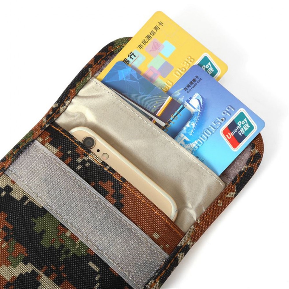 Чехол Фарадея для iphone, Samsung, телефонов GLUSHI-BAG-10 камуфляж-пиксель (7 дюймов). 21.5*16 см