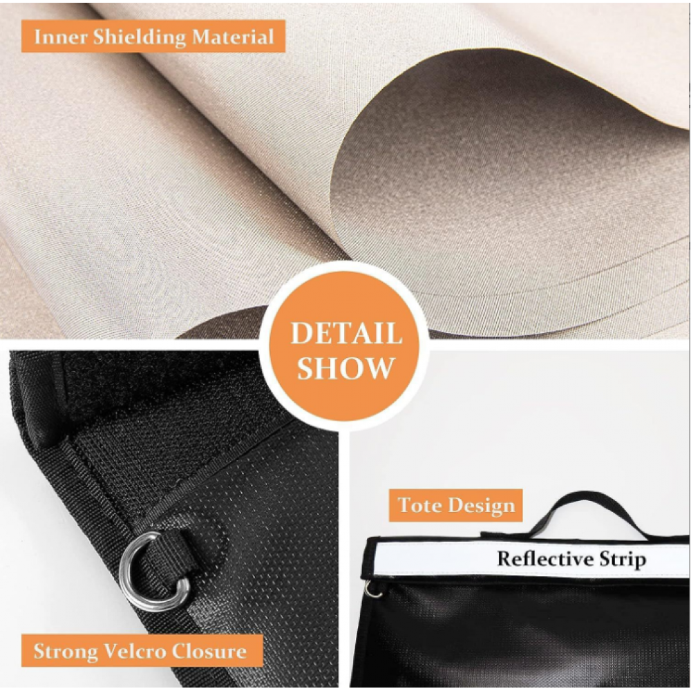 Огнеупорный, водонепроницаемый чехол Фарадея - 5 размеров! 20*12cm, 27*20cm, 33*26cm, 43*38cm, 49*40.5cm. Экранирование до 90 Дб Огнеупорный, водонепроницаемый чехол Фарадея - 5 размеров! 20*12cm, 27*20cm, 33*26cm, 43*38cm, 49*40.5cm. Экранирование до 90 Дб